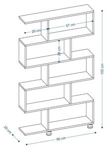 Etagère Nilüfer Beige - Bois manufacturé - 20 x 156 x 90 cm