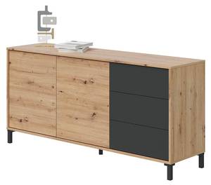 Sideboard mit 2 Türen Brooklyn Grau - Holzwerkstoff - 41 x 74 x 154 cm