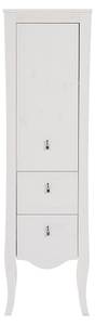 Armoire haute ELISABETH HC45 1D2D Blanc - Bois manufacturé - Matière plastique - 45 x 157 x 36 cm