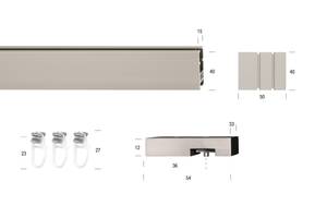 Gardinenstange Flat 1 lfg. 450 x 9 cm