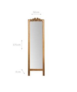 Spiegel GOLD II Gold - Massivholz - 4 x 175 x 50 cm