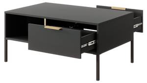 Table basse LARS CT97 Noir - Bois manufacturé - Matière plastique - 97 x 45 x 60 cm