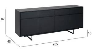 Sideboard Tokyo Schwarz Schwarz