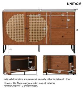 Sideboard Symmetrie Ⅴ Schwarz - Schwarz