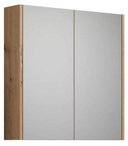 Armoire à miroir tactile Marron - En partie en bois massif - 69 x 70 x 15 cm