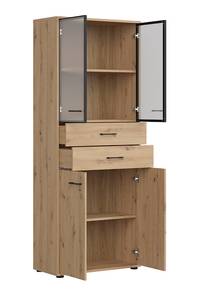 Highboard Space Office Braun - Holzwerkstoff - 80 x 203 x 38 cm