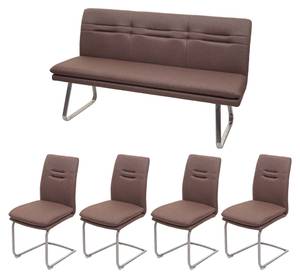 Esszimmer-Set H70 (5-teilig) Braun - Breite: 160 cm