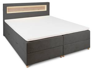 Boxbett ESPOO 4 mit 2x Nachttisch Anthrazit - Breite: 140 cm