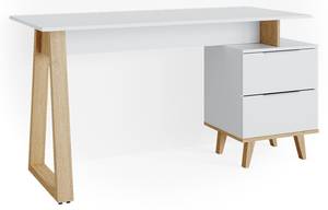 Schreibtisch Nautica 35959 Braun - Weiß - Holzwerkstoff - 138 x 77 x 60 cm