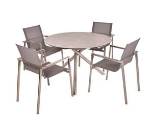 Tischgruppe Sienna Grau - Kunststoff