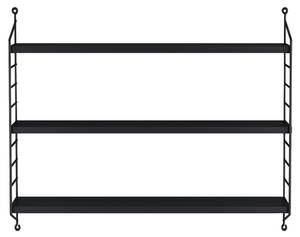 Wandregal Strängnäs 3-tlg. Schwarz - Anzahl Teile im Set: 3
