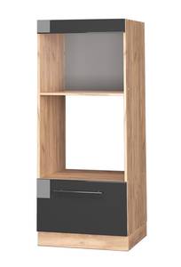 Armoire micro-ondes Fame-Line 38427 Anthracite brillant - Imitation chêne truffier de sonoma