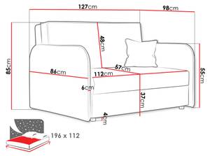 Schlafsofa Viva Loft II Cremeweiß