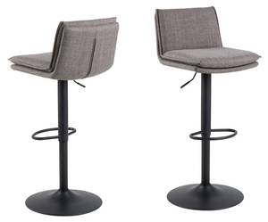 Lot de 2 tabourets de bar Eurame Gris - Textile - 44 x 107 x 53 cm