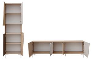 Wohnzimmer Set VISTE 2-teilig Beige - Weiß - Holzwerkstoff - 240 x 189 x 40 cm