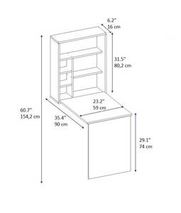 Merril Computertisch Grau - Holzwerkstoff - 90 x 74 x 59 cm