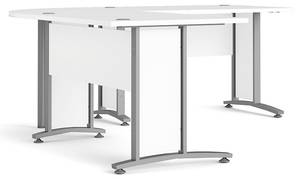 Schreibtisch Prisme Weiß - Tiefe: 200 cm