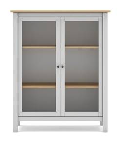 Vitrine Misti Blanc - Bois massif - 40 x 110 x 90 cm