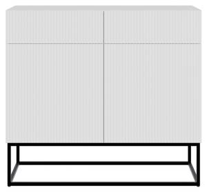 Veldio Sideboard 2-türig mit Schubladen Schwarz - Weiß
