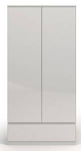 Kleiderschrank Nada Weiß - Holz teilmassiv - 99 x 201 x 50 cm