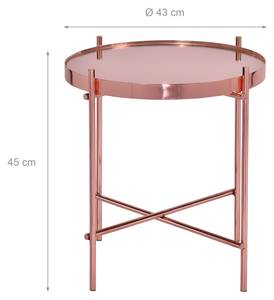 Table d'appoint Ø 43x45cm cuivre, métal Cuivre - Rosé