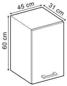 Hängeschrank R-Line 41133 Blaugrau - Sonoma Eiche Trüffel Dekor