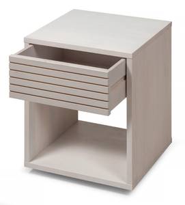 Nachttisch EMMA, weiße Buche Weiß - Massivholz - Holzart/Dekor - 40 x 50 x 38 cm