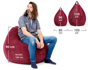 Indoor Sitzsack "Scoop" 90x110cm - Cord Rot