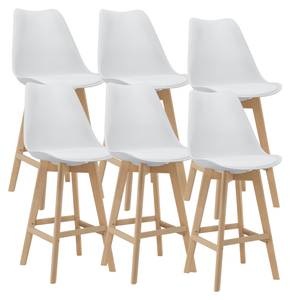 Lot de 6 Tabourets de Bar Lublin Blanc