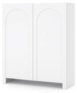 Buffet ARCO SB100 2D Blanc - Bois manufacturé - Matière plastique - 100 x 117 x 35 cm