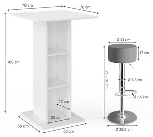 Set de table de bar Rodeo 33206 Imitation béton