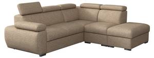 Ecksofa Boston 2RR1P mit Polsterhocker Beige - Ecke davorstehend rechts