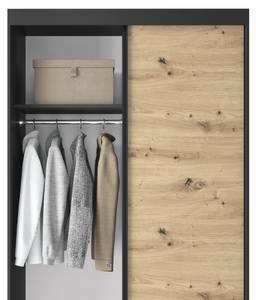 Kleiderschrank  Artinero Basic Schwarz - Braun - Breite: 120 cm - 2 Türen