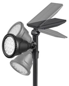 Solar Strahler LED Pro Performance 600lm Schwarz - Kunststoff - 11 x 11 x 11 cm