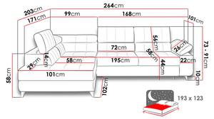 Ecksofa Nord Grau - Ecke davorstehend links