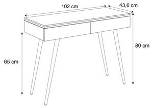 AURORA-S Konsole Schubladen Weiß - Holzwerkstoff - 102 x 80 x 38 cm