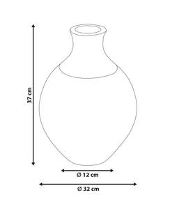 Dekovase BURSA Braun - Weiß - Keramik - 32 x 37 x 32 cm