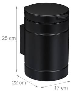 Kosmetikeimer Wandmontage 3 Liter Schwarz