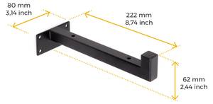 Träger für Regale Shelf 2er-Set Schwarz