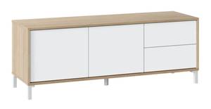 Meuble TV Brooklyn Blanc - Bois manufacturé - Matière plastique - 41 x 47 x 130 cm