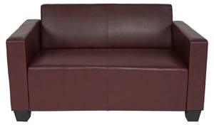 2er Sofa Moncalieri Kunstleder Rotbraun