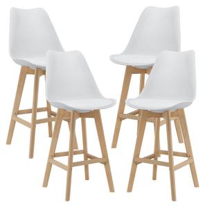 Lot de 4 Tabourets de Bar Lublin Blanc