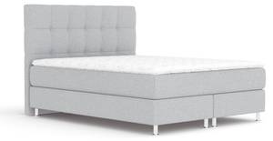 Boxspringbett Chanton Hellgrau - Breite: 140 cm