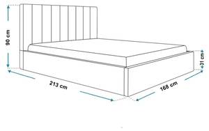 Polsterbett SESTO Nachtblau - Breite: 168 cm