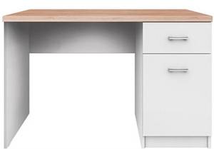 Schreibtisch Tomi Sonoma/Weiß Weiß - Holz teilmassiv - 55 x 77 x 120 cm
