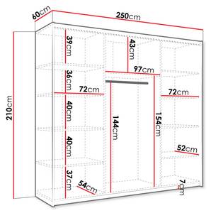 Schiebetürenschrank Atalio Breite: 250 cm