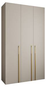 Armoire à portes battantes Como 3 Beige - Doré - 140 x 50 cm