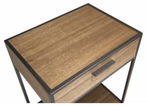 Nachttisch 1 Schublade 1 Regal Beige - Holz teilmassiv - 38 x 70 x 52 cm