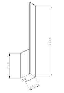 Wandleuchte Lahti Schwarz - 4 x 90 cm - Universalweiß