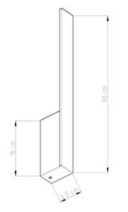 Wandleuchte Lahti Schwarz - 4 x 90 cm - Universalweiß